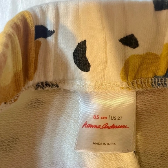 Hanna Andersson floral print French terry shorts and matching leggings -2T (85cm - Picture 2 of 8